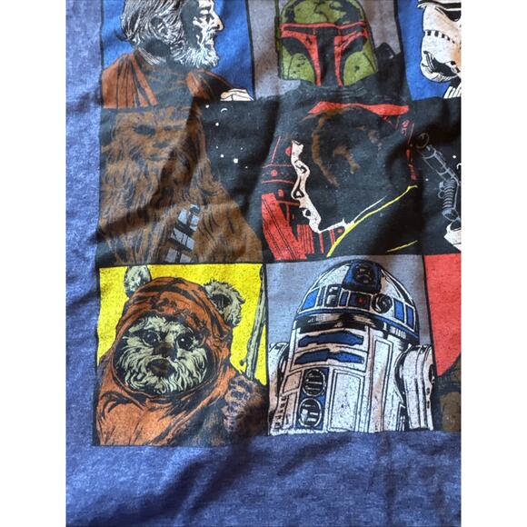 STAR WARS V Fifth Sun Men's Size L Retro Design Darth Vader Luke Han R2 Yoda - Picture 8 of 11